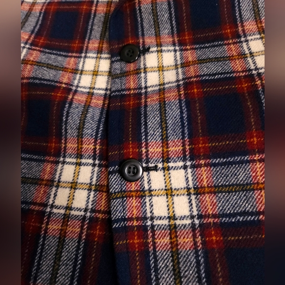 Vintage Cricketeer Wool Sportcoat Blazer Max Kadet 42R Blue Brown Tartan Plaid - Picture 3 of 16